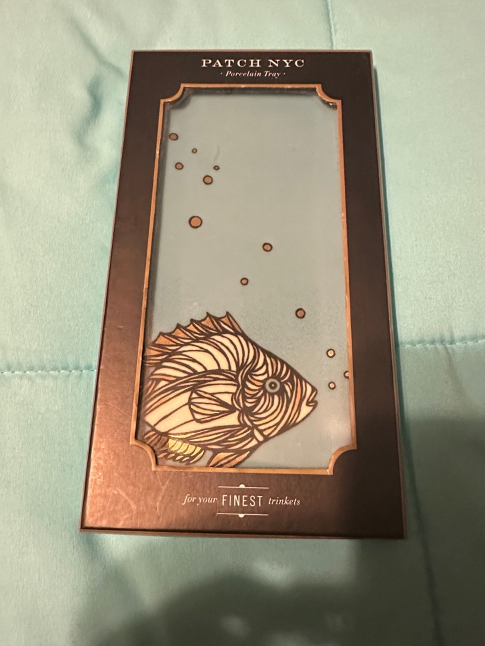 Light Blue Porcelain Jewelry Tray